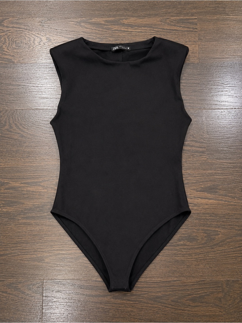 Zara Black Sleeveless One-Piece Bodysuit